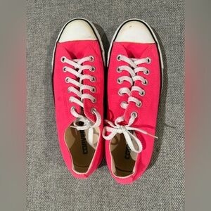 Converse Vibrant Pink Canvas Sneakers Womens 8